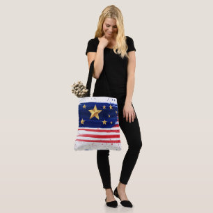 Patriotic Stars och stripes Tote Bag Tygkasse