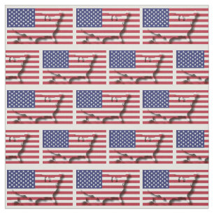 Patriotic STARS OCH STRIPES USA Karta Outline Tyg