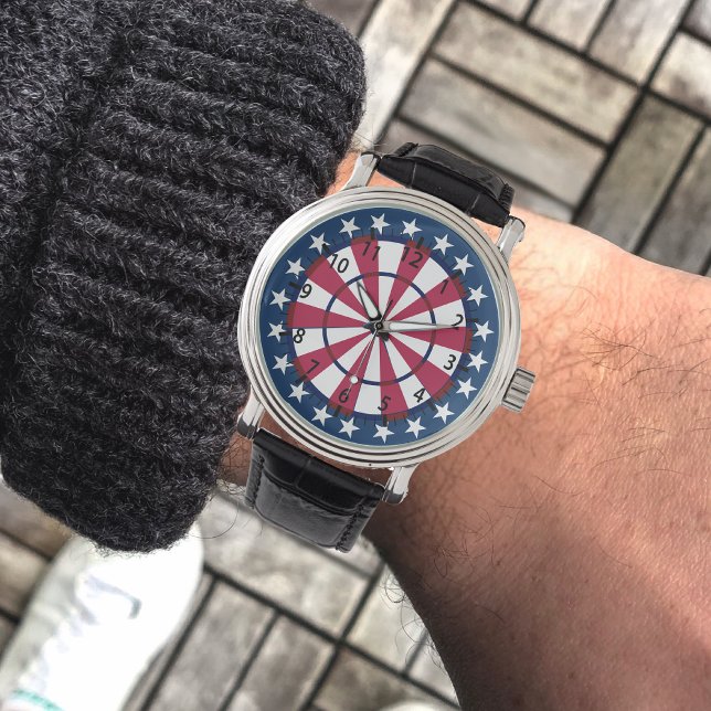 Patriotic Stars och stripes Wristwatch Armbandsur (Skapare uppladdad)