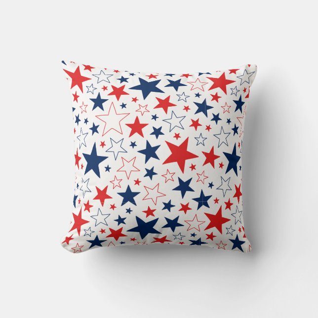 Patriotic Stars Pillow Kudde (Framsida)