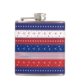 Patriotic Stars & Rand Abstrakt American Flagga 2 Fickplunta