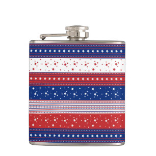 Patriotic Stars & Rand Abstrakt American Flagga 2 Fickplunta