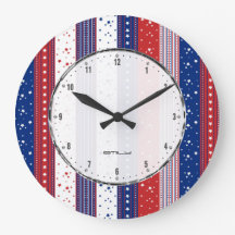 Patriotic Stars & Rand Abstrakt American Flagga 2