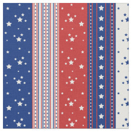 Patriotic Stars & Rand Abstrakt American Flagga 2 Tyg