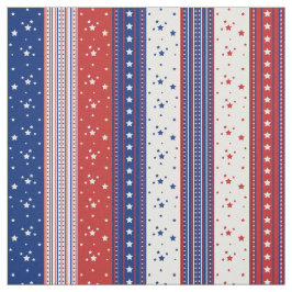 Patriotic Stars & Rand Abstrakt American Flagga 2 Tyg