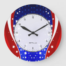 Patriotic Stars & Rand Abstrakt American Flagga 3