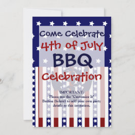 Patriotic Stars Rand Anchor Sailor Mönster Inbjudningar