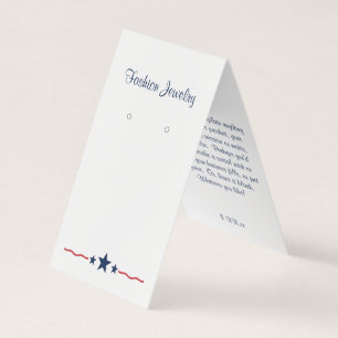 Patriotic Stars & Rand Earring Visning Cards Visitkort