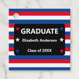 Patriotic Stars & Rand Studenten Gåvor Etiketter