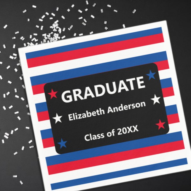 Patriotic Stars & Rand Studenten Pappersservett (Skapare uppladdad)