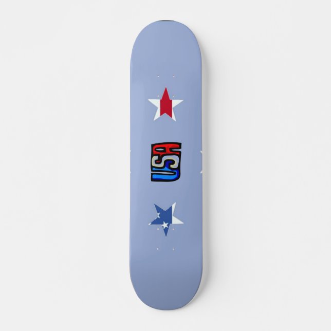 Patriotic Stars Skateboard Bräda 20 Cm (Framsida)