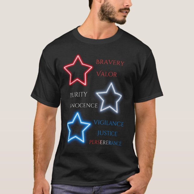 Patriotic Stars T Shirt (Framsida)