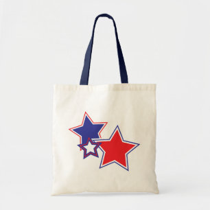 Patriotic Stars Tote Bag Tygkasse