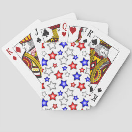 Patriotic Stars - White Playing Cards Casinokort