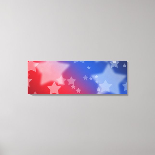 Patriotic Stars Wrapped Canvas Skriv ut (Framsida)