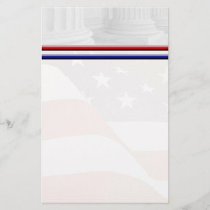 Patriotic Stationary Brevpapper