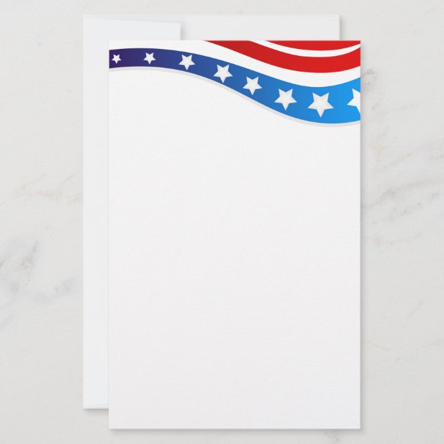 Patriotic Stationery Papper (Framsida)
