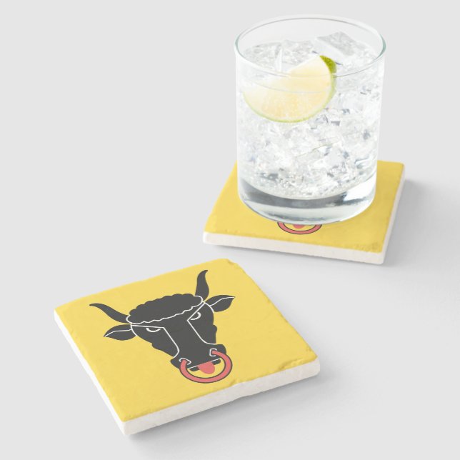 Patriotic stone coaster with Flag of Uri, Swiss Stenunderlägg (Sidan)