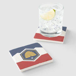 Patriotic stone coaster with Flag of Utah, USA Stenunderlägg