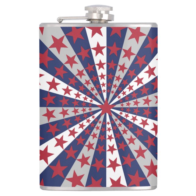 Patriotic Sunburst: American Flagga Artwork Fickplunta (Framsidan)