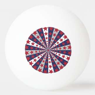 Patriotic Sunburst: American Flagga Artwork Pingisboll