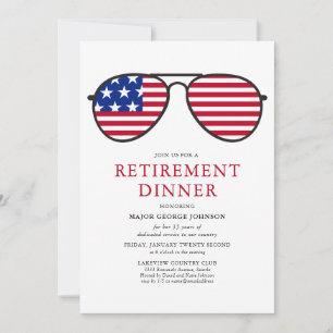 Patriotic Sunglasses Pension Middag Inbjudningar
