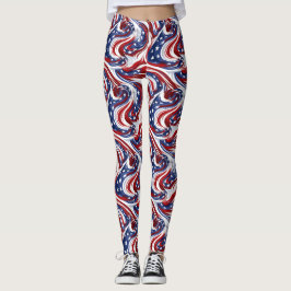 Patriotic Swirls Leggings - Roligt