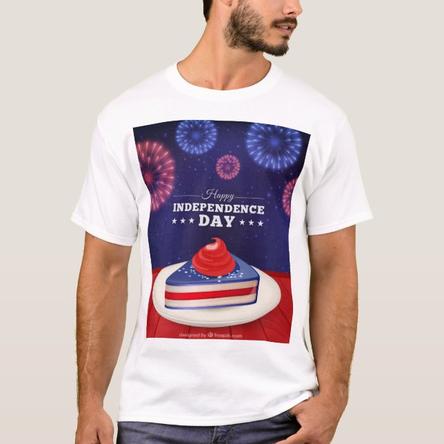 Patriotic T-Shirt Design för Independence day (Framsida)