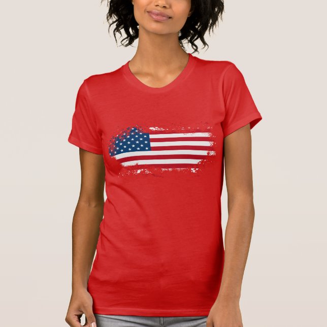 Patriotic T-Shirt, kvinnor T-shirt (Framsida)