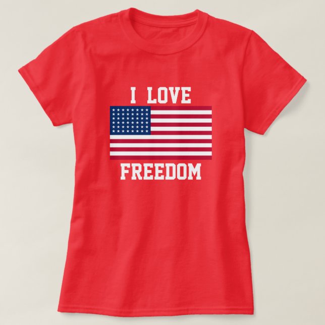 Patriotic T-Shirt, kvinnor Tee (Design framsida)