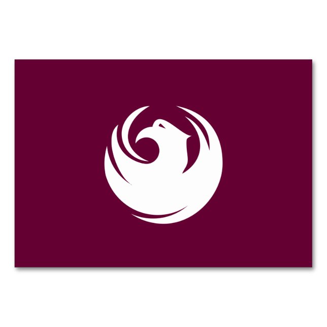 Patriotic table card with Flag of Phoenix City Bordsnummer (Framsidan)