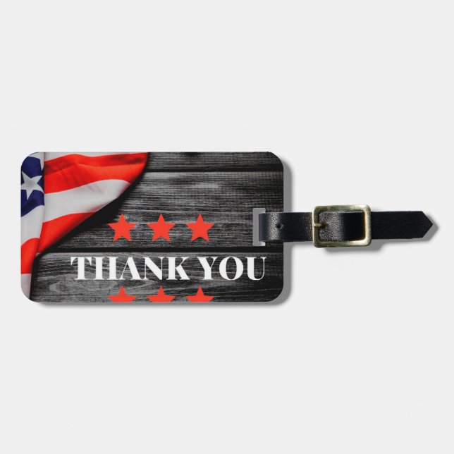 Patriotic Tack Bagagebricka (Horisontell Framsida)
