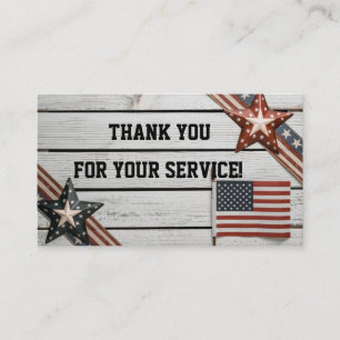 Patriotic, tack för att du serverade visitkort