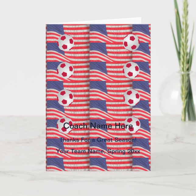 Patriotic, tack för ditt kort för fotboll (Framsida)