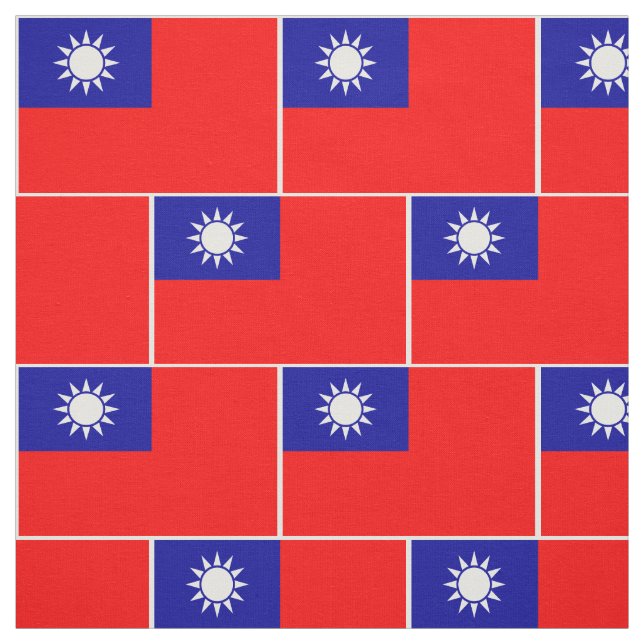 Patriotic Taiwan Flagga Tyg (Provkarta)