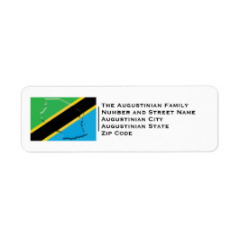 Patriotic | TANZANIA FLAGGA Returadress Etikett