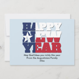 Patriotic Texan GOTT NYTT ÅR Julkort