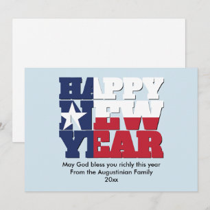 Patriotic Texan GOTT NYTT ÅR Julkort