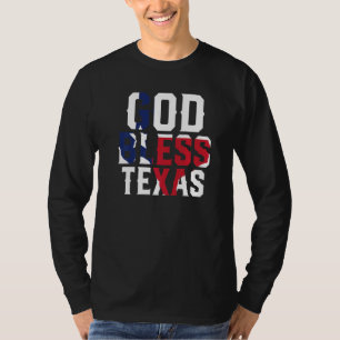 Patriotic Texan Välsigna dig Texas Flagga Proud Te T Shirt