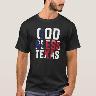 Patriotic Texan Välsigna dig Texas Flagga Proud Te T Shirt