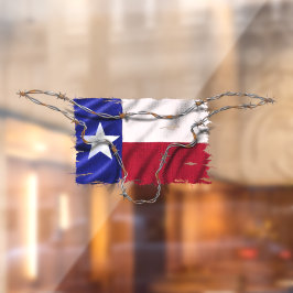 Patriotic Texas Flagga Barbed Wire Bull Horns