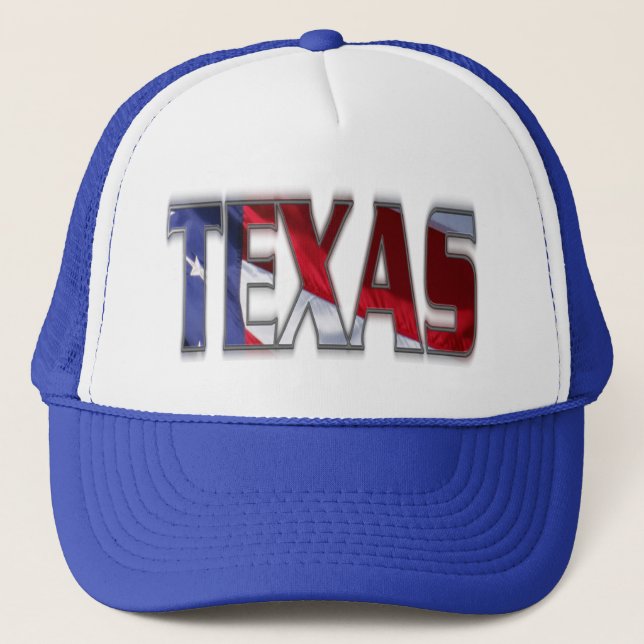 Patriotic Texas och American Flagga Hat Truckerkeps (Framsida)
