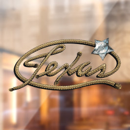 Patriotic Texas Rope Lettering Sherriff's Badge