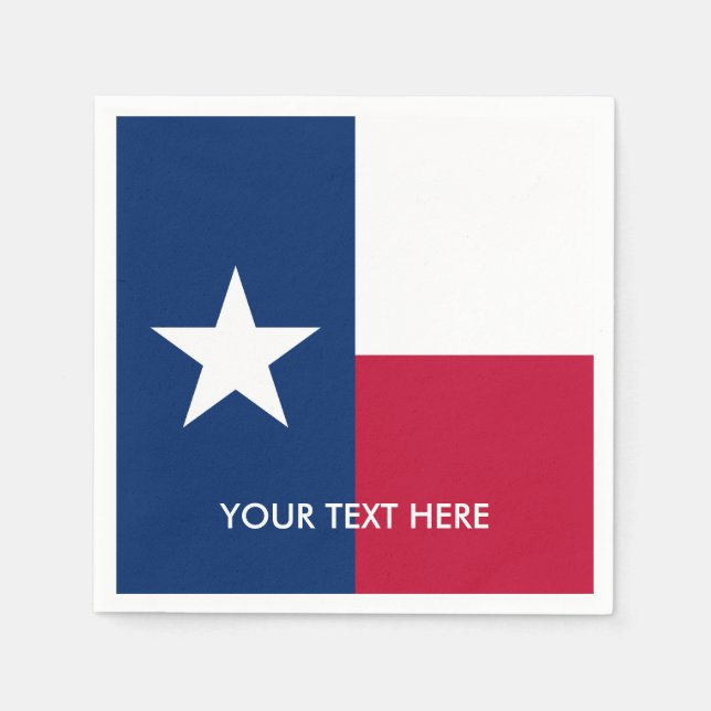 Patriotic Texas statlig flagga anpassningsbar part Pappersservett (Framsidan)