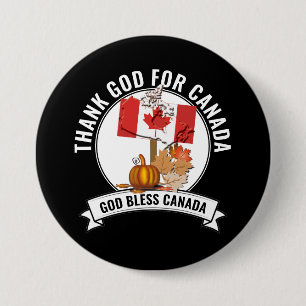 Patriotic THANK GOD FOR CANADA Thanksgiving Knapp