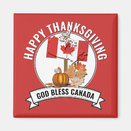 Patriotic THANK GOD FOR CANADA Thanksgiving Magnet