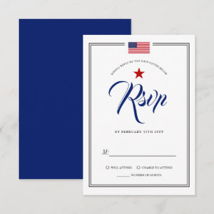 Patriotic ThBäste Event American Flagga OSA Invati Inbjudningar