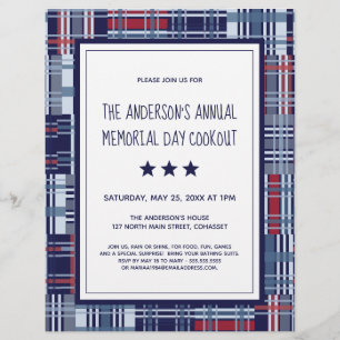 Patriotic Theme Gathering Flyer (minnesdag osv.)