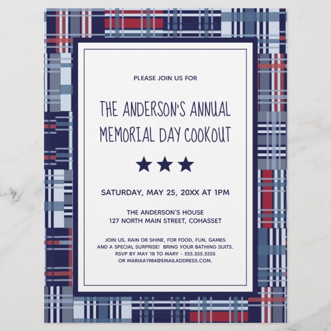 Patriotic Theme Gathering Flyer (minnesdag osv.) (Framsidan)