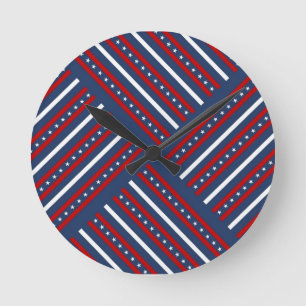 Patriotic Time Rund Klocka